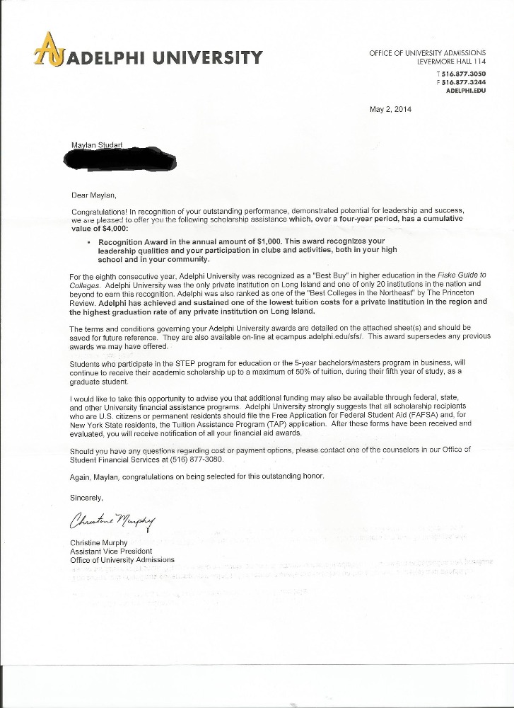 My Education at NYIT (Adelphi U B4) by Maylan Studart GoFundMe